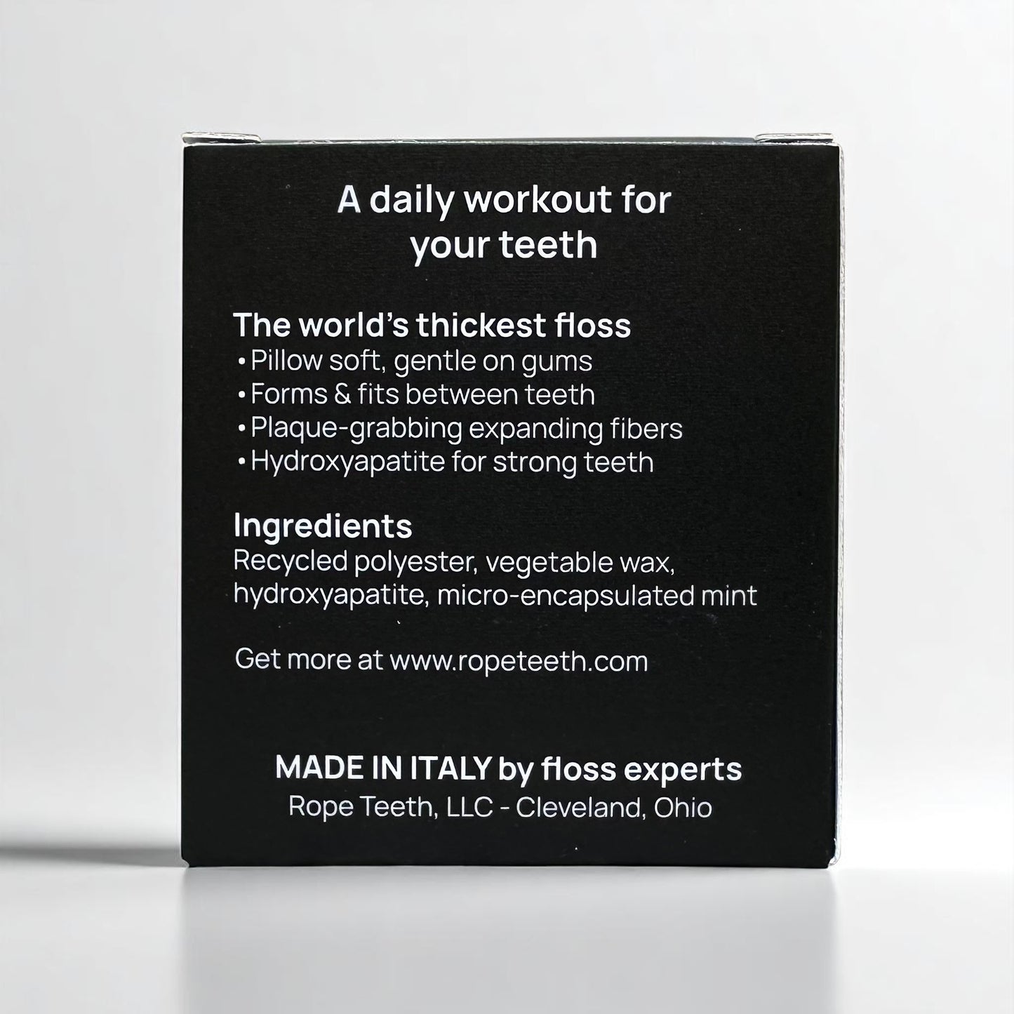 Rope Teeth Extra Thick Dental Floss with Hydroxyapatite - 3 Pack