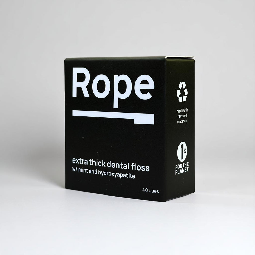 Rope Teeth Extra Thick Dental Floss with Hydroxyapatite - 1 Pack