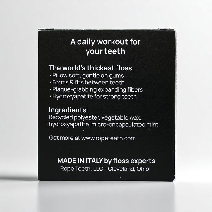 Rope Teeth Extra Thick Dental Floss with Hydroxyapatite - 3 Pack